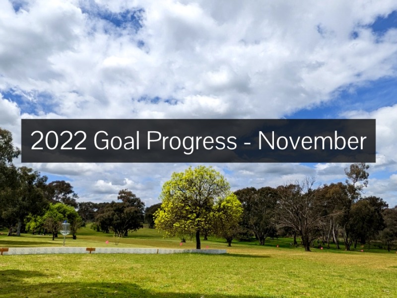 2022 Goal Progress – November